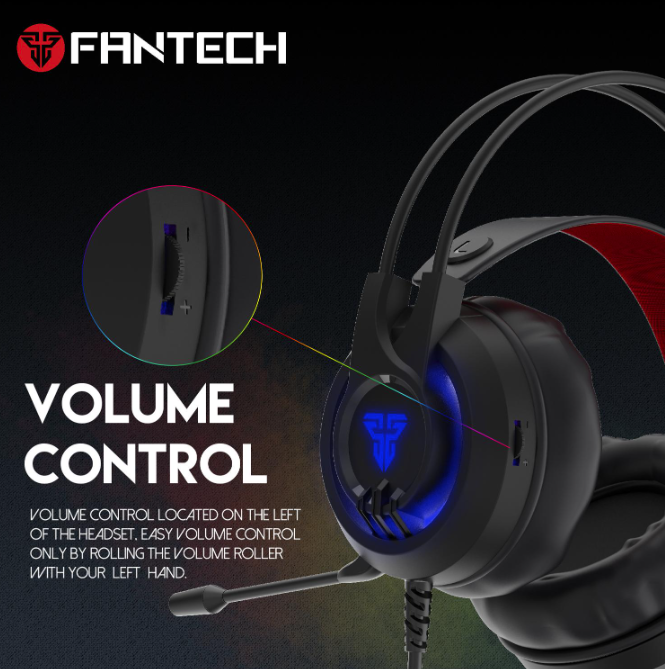 FANTECH HG20 Gaming RGB Headset with stylish RGB lighting and comfortable headband design, ideal for gaming and multimedia use.